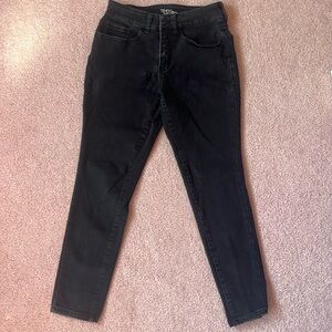 Black High Rise Skinny Jeans Size 8